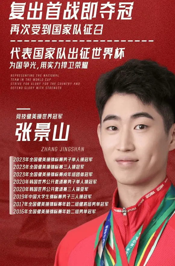 张景山:中国健美操男子单人项目的王者之路 张景山经纪人